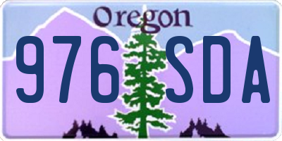 OR license plate 976SDA