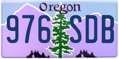 OR license plate 976SDB