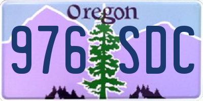 OR license plate 976SDC
