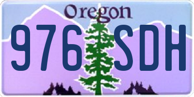 OR license plate 976SDH