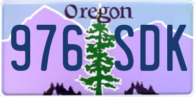OR license plate 976SDK