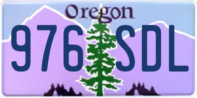 OR license plate 976SDL