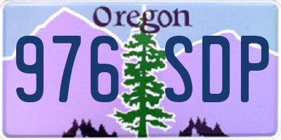 OR license plate 976SDP