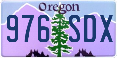 OR license plate 976SDX