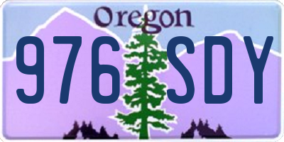 OR license plate 976SDY