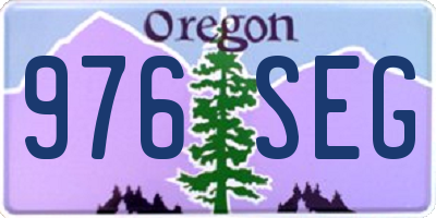 OR license plate 976SEG