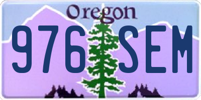 OR license plate 976SEM