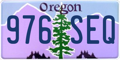 OR license plate 976SEQ