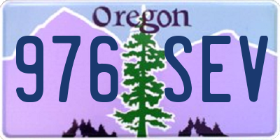 OR license plate 976SEV
