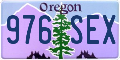 OR license plate 976SEX