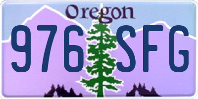 OR license plate 976SFG