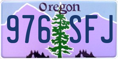 OR license plate 976SFJ