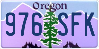 OR license plate 976SFK