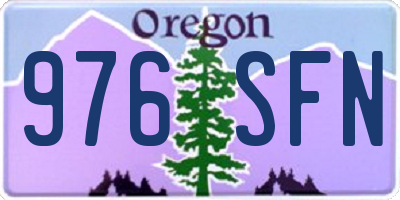 OR license plate 976SFN
