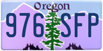 OR license plate 976SFP