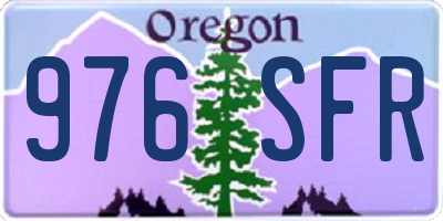OR license plate 976SFR