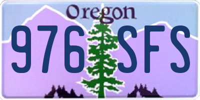 OR license plate 976SFS