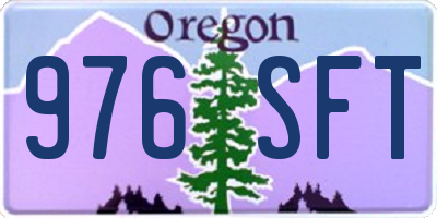 OR license plate 976SFT