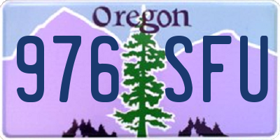 OR license plate 976SFU