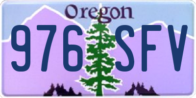 OR license plate 976SFV