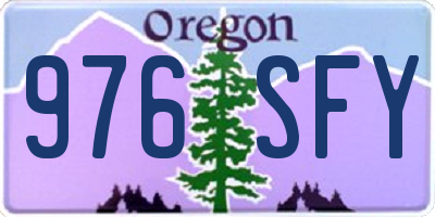 OR license plate 976SFY