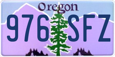 OR license plate 976SFZ