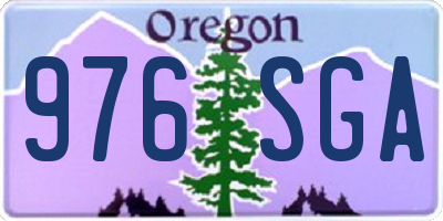 OR license plate 976SGA