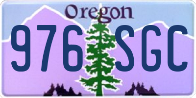OR license plate 976SGC