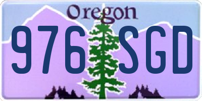 OR license plate 976SGD