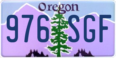 OR license plate 976SGF