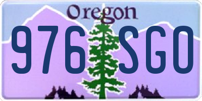 OR license plate 976SGO