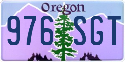 OR license plate 976SGT
