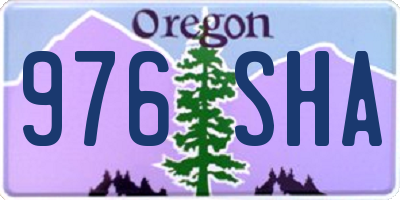OR license plate 976SHA