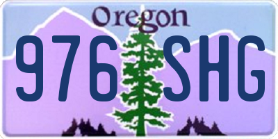 OR license plate 976SHG