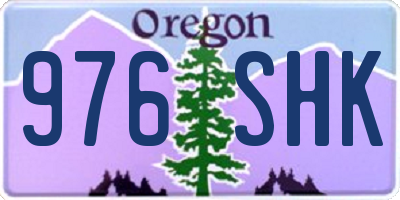 OR license plate 976SHK