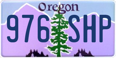 OR license plate 976SHP