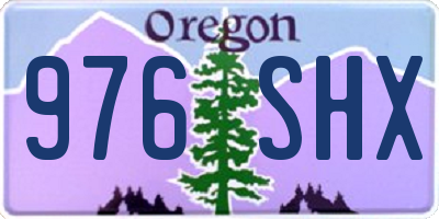 OR license plate 976SHX