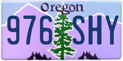 OR license plate 976SHY