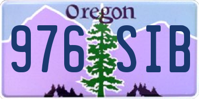 OR license plate 976SIB