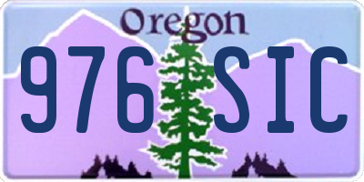 OR license plate 976SIC