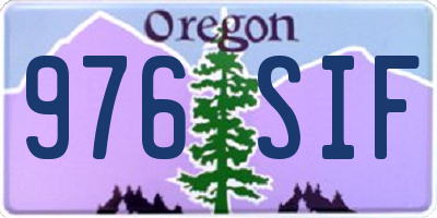 OR license plate 976SIF