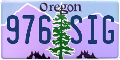 OR license plate 976SIG