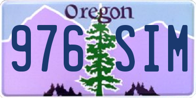 OR license plate 976SIM