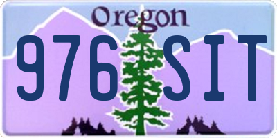 OR license plate 976SIT