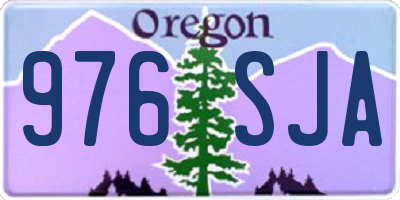 OR license plate 976SJA