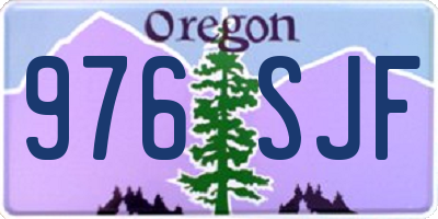 OR license plate 976SJF
