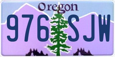 OR license plate 976SJW