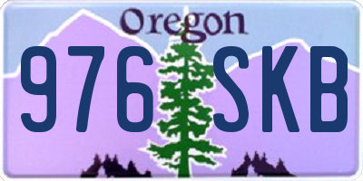 OR license plate 976SKB