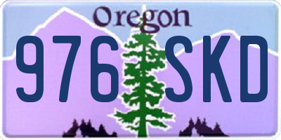 OR license plate 976SKD