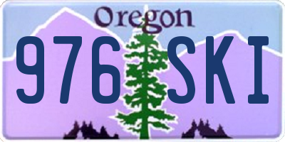 OR license plate 976SKI